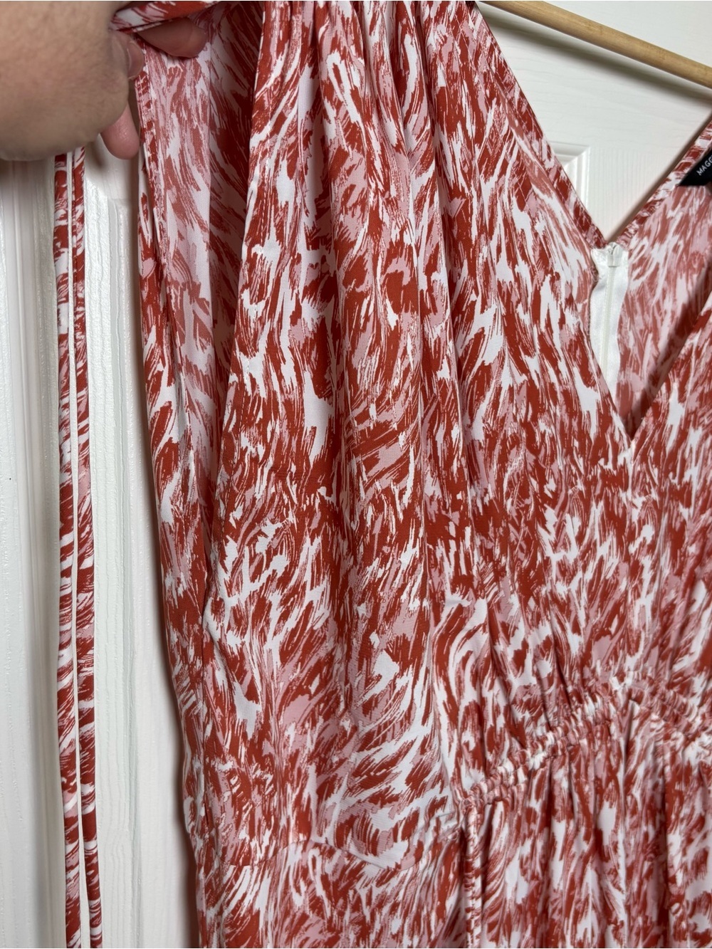 Maggy London Maxi Dress Size 16W Sleeveless A-Line Flowy Resort Vacation Pockets - Picture 9 of 13